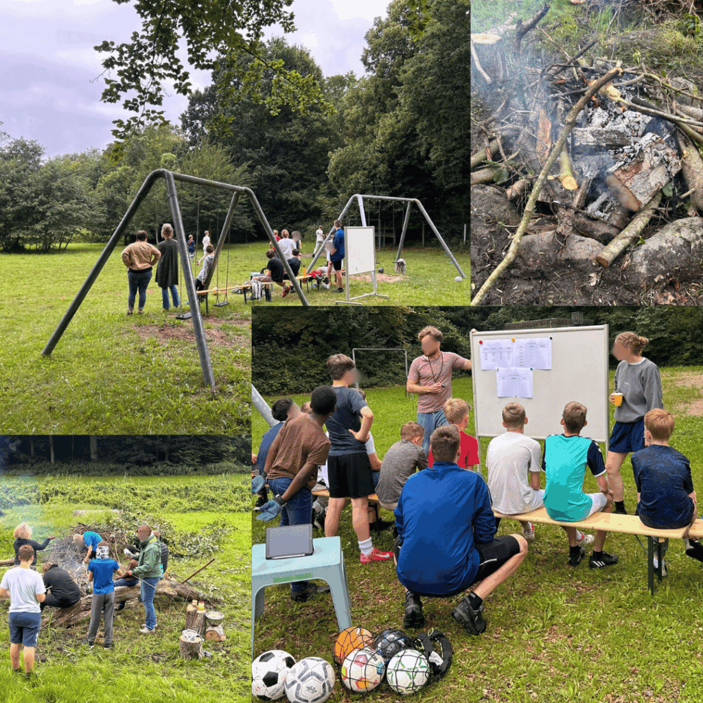 Fußballturnier und Stockbrot backen