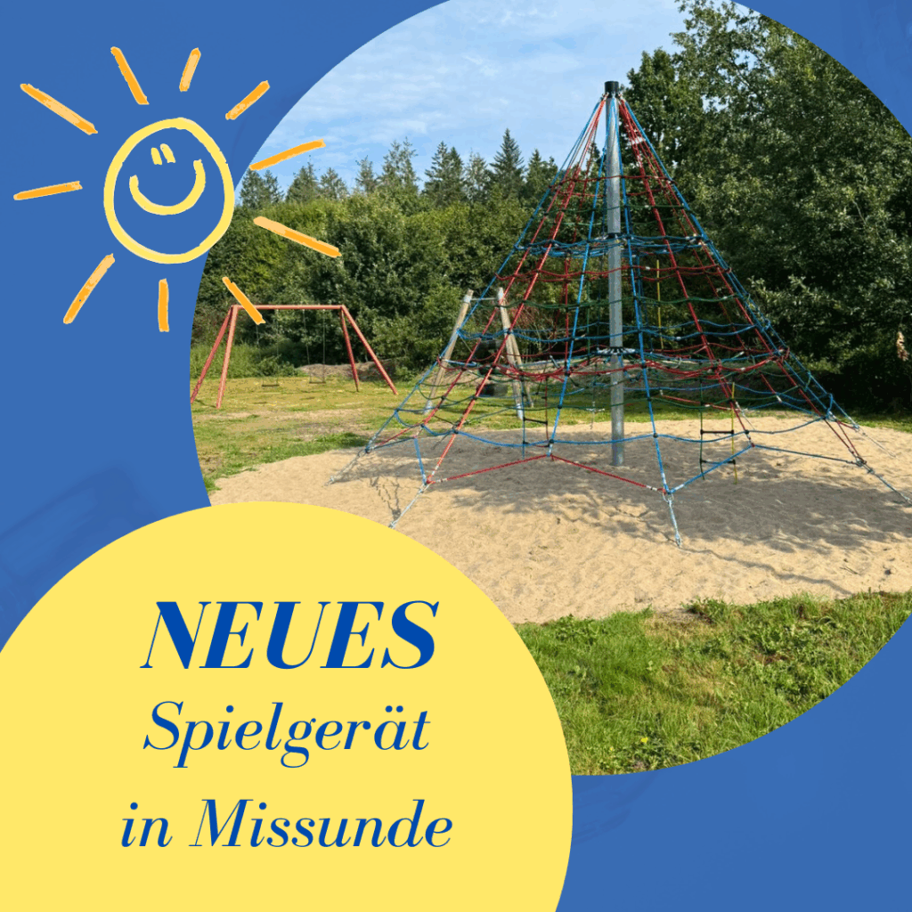 Kletterpyramide am Standort in Missunde