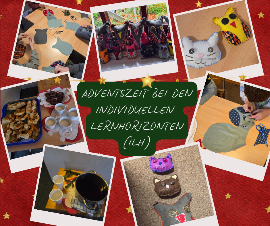 Fotos vom Nähen der Kinder und dem Adventsfrühstück