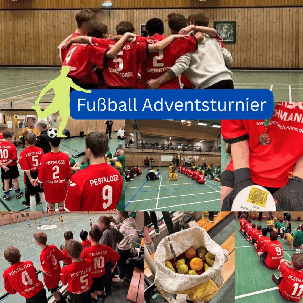 Verschiedene Bilder der Spieler des Advents Fußballturniers