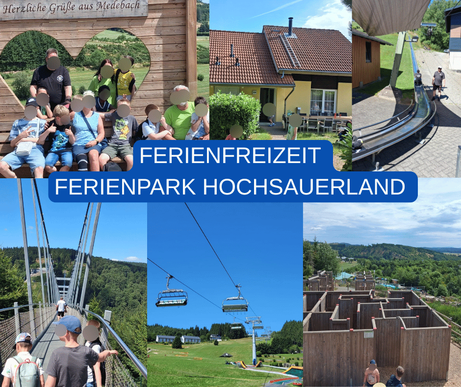 Collage aus Fotos der Ferienfreizeit im Hochsauerland